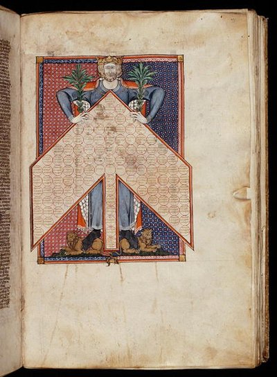 Ms. 262, f.71r: Træ af slægtskab fra Gratians Decretum, ca. 1300 (pergament) af French School