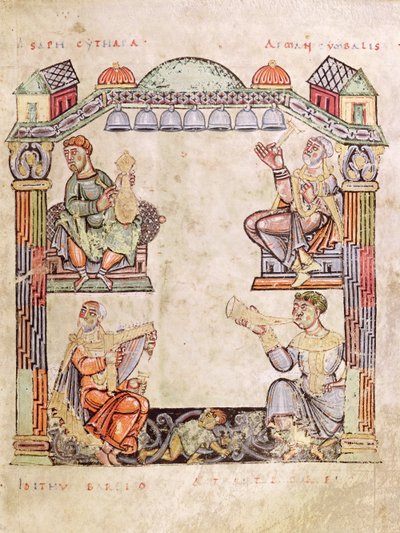 Fru 2 fol.11 (6) Fire musikere, fra en timebog af French School