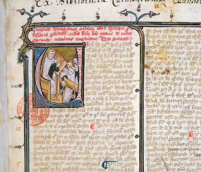 Ms 3519 fo.1 Karmelitprofessor underviser sine elever af French School