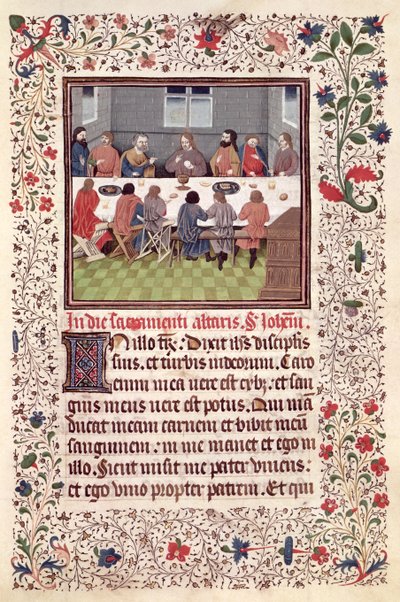 Ms 370 fol.184 Den sidste nadver af French School