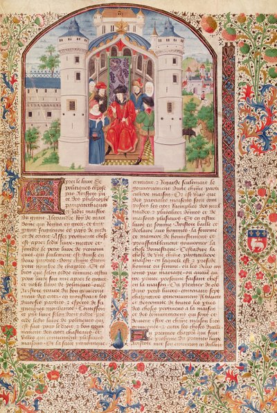 Ms 927 Fol.426 Præsentation af økonomien, fra etik, politik og økonomi af Aristoteles (384-322 f.Kr.) (for detaljer se også 165171) af French School