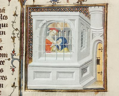 Fr 12420 romersk velgørenhed: Cimon og Pero, fra De Claris Women, af Giovanni Boccaccio (1313-75) af French School