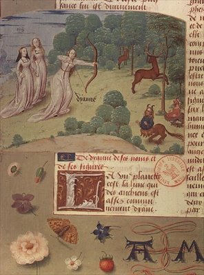 Ms Fr 9197 fol.140v Diana jagt, fra Livre des Eschecs D
