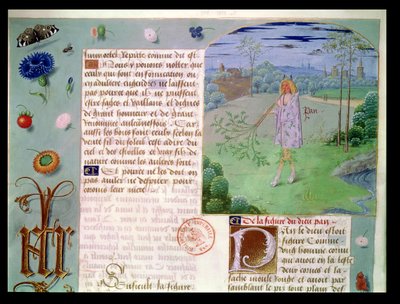 Ms Fr 9197 fol.187 Pan, fra Livre des Echecs Damour af French School
