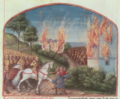 Fr 91 Fol.87 Side fra The Story of Merlin af Robert de Boron, c.1482-89 af French School