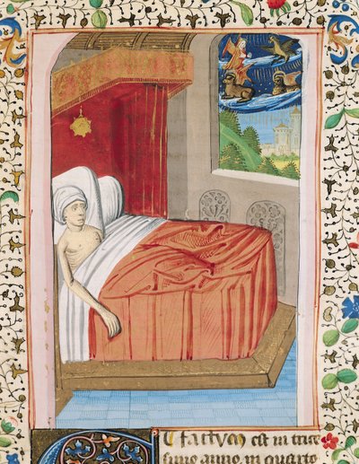 Ms H 7 fol.76r Die Vision von Ezechiel, aus der Bibel von Jean XXII von French School