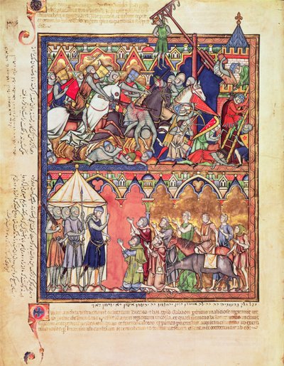 Ms M 638 f.10v Joshua, fra Morgan Picture Bible, c.1244-54 af French School