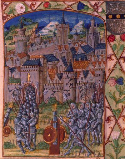 Ms. Royal 20 E.III fol.152v Capture of Evreux, fra 