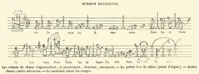 Religiøs musik (gravering) af French School