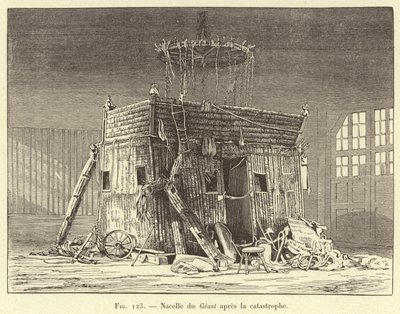 Nacelle du Geant efter katastrofen (gravering) af French School