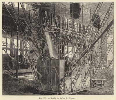 Nacelle du Ballon de Schwarz (gravering) af French School