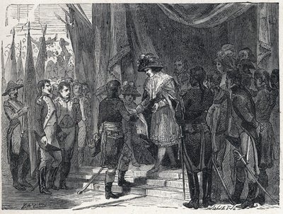 Napoleon Bonaparte (1769-1821) overdrog handelen med Campoformio (Campo-Formio, Campo Formio) til medlemmet af direktionen den 10. december 1797. Denne handel mellem Frankrig og Østrig markerer afslutningen på den første koalition, af French School