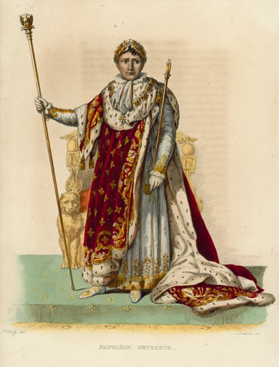 Napoleon Bonaparte (farvet gravering) af French School