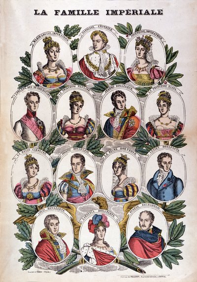 Napoleon Bonaparte og hans familie af French School