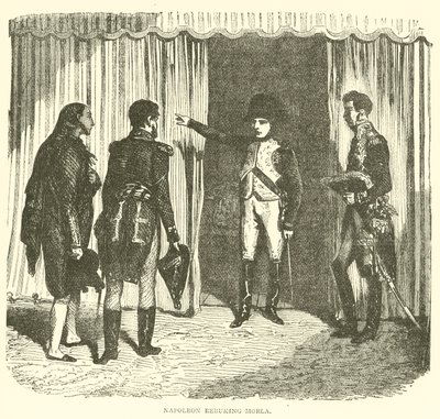 Napoleon irettesætter Morla (gravering) af French School