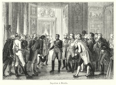 Napoleon a Dresde (gravering) af French School