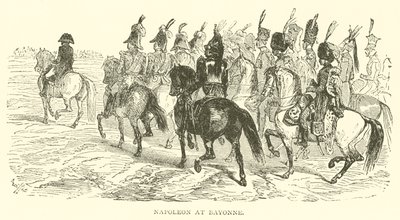 Napoleon ved Bayonne (gravering) af French School