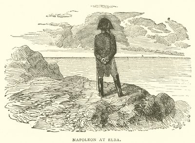 Napoleon ved Elba (gravering) af French School