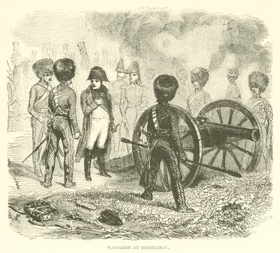 Napoleon ved Montereau (gravering) af French School
