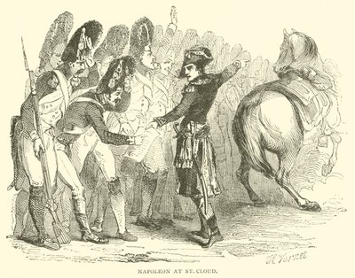 Napoleon ved St Cloud (gravering) af French School