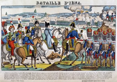 Napoleon i slaget ved Jena (13/10/1806) - billede af Epinal af French School