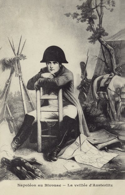 Napoleon ved Bivuak af French School
