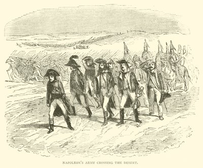 Napoleons hær krydser ørkenen (gravering) af French School