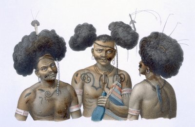 Indfødte i New Guinea, 1826 af French School
