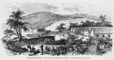 Ny Kaledonien, Isle of Nou, fængslet, ca. 1871-80 af French School