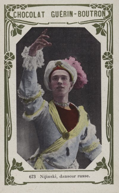 Nijinsky, russisk danser (farvet foto) af French School