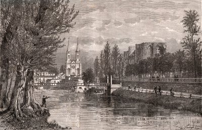 Niort - Deux-Sevres - indgravering i "La France illustrée: geografi, historie, statistisk administration" af V.A. Malt-Brown. 1884 af French School