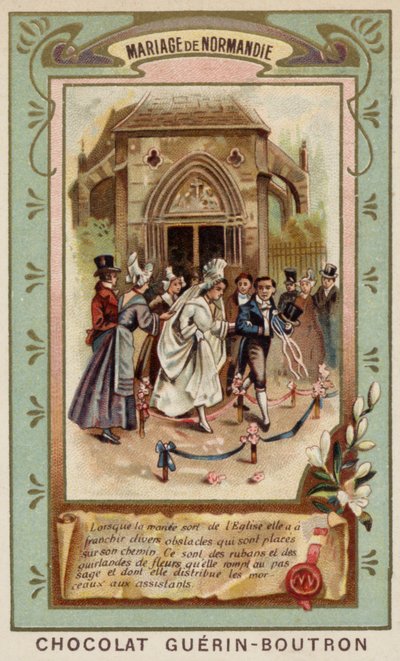 Normandiet bryllup (chromolitho) af French School