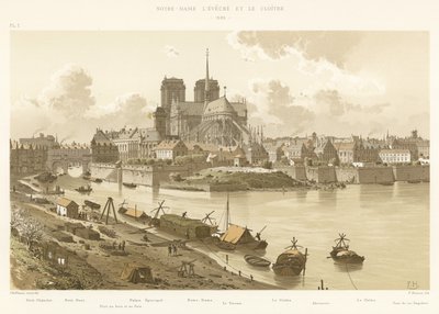 Notre-Dame lEveche and the Cloister, 1595 af French School