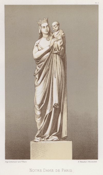 Notre Dame de Paris (farve litho) af French School
