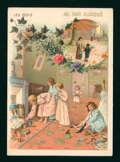 November og december (chromolitho) af French School