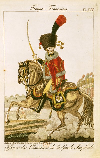 Officer for den kejserlige gardes husarer under det første imperium af French School