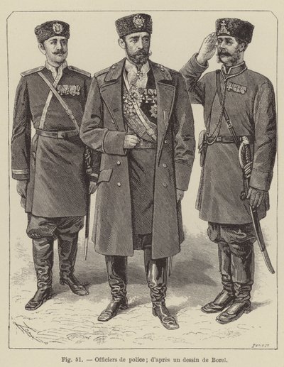 Politibetjente (gravering) af French School