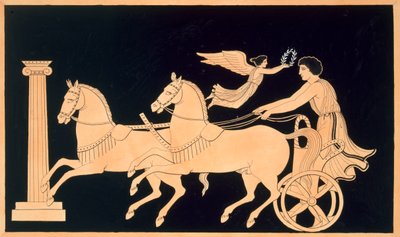 Olympisk vognmand kronet med laurbærkrans, udgivet 1808-10 af French School