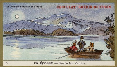 På Loch Katrine, Skotland (chromolitho) af French School