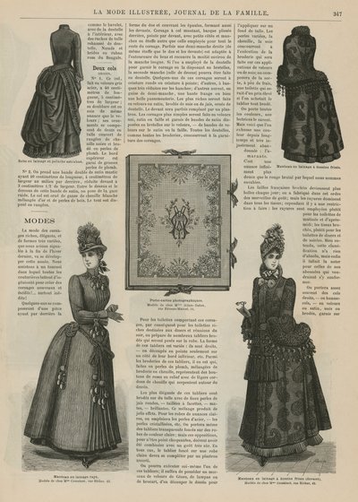 Side fra La Mode Illustree af French School