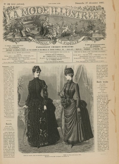 Side fra La Mode Illustree af French School