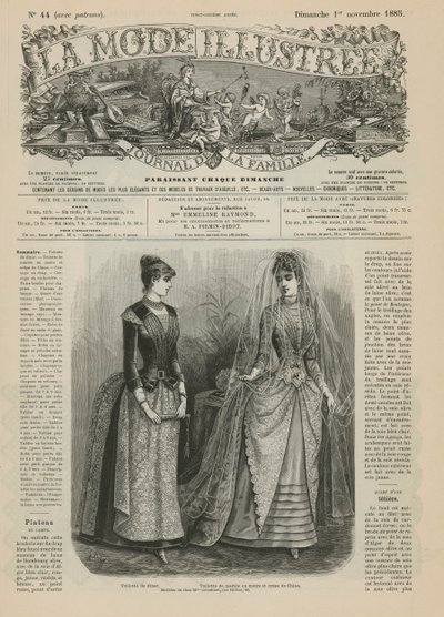 Side fra La Mode Illustree af French School