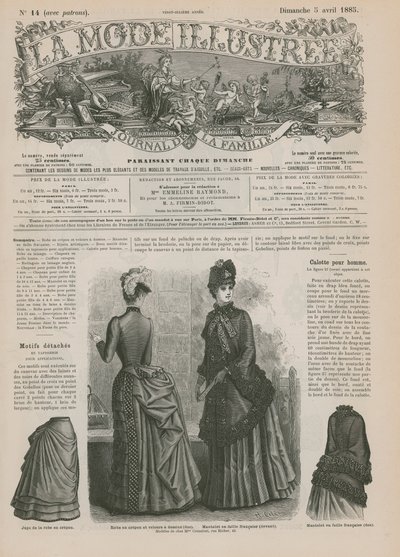 Side fra La Mode Illustree af French School