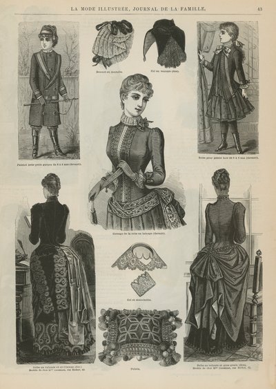 Side fra La Mode Illustree, 1885 af French School