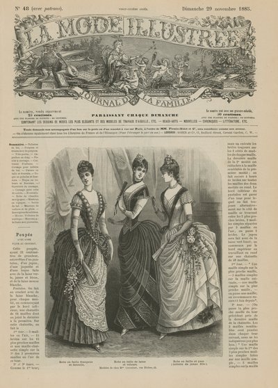 Side fra La Mode Illustree, 1885 af French School