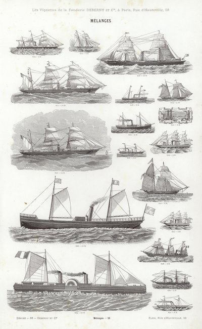 Side fra typografiske vignetter (gravering) af French School