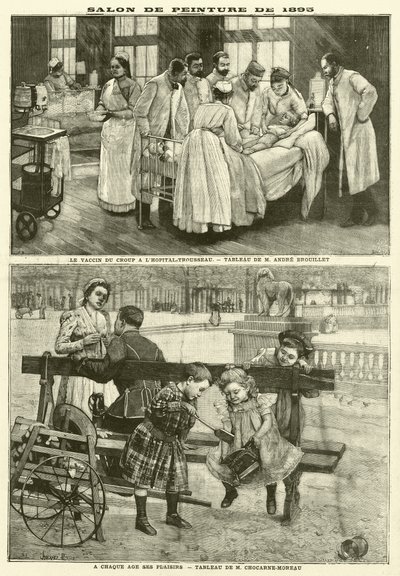 Malerier udstillet på Paris Salon i 1895 (gravering) af French School