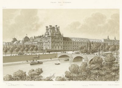 Tuileries Palace, 1869 af French School