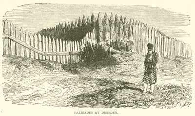 Palisader i Dresden (gravering) af French School