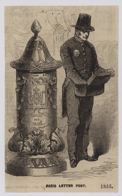 Paris Brevpost, 1855 af French School